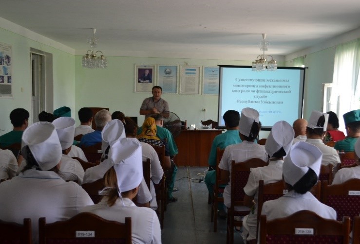 Информация об осуществлении  мониторинга выполнения мер инфекционного контроля в противотуберкулезных учреждениях Хорезмской области.
