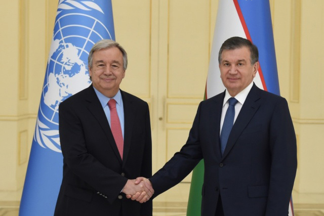 Президент Узбекистана встретился с генсеком ООН