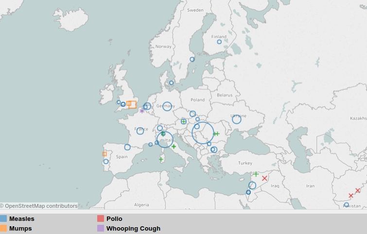 Составлена карта вспышек болезней, которые можно было предотвратить вакцинацией Составлена карта вспышек болезней, которые можно было предотвратить вакцинацией