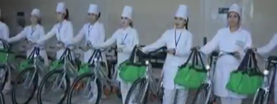 В Узбекистане медсёстры будут ездить к больным на велосипедах