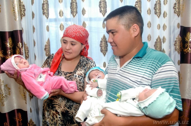 Жиззах вилоятида уч эгизак дунёга келди